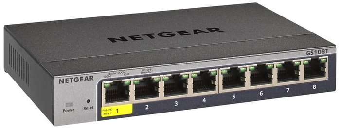 NETGEAR GS108Tv3 Switch Gestionado L2 con 8 Puertos Gigabit Ethernet, Gris