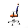 PIQUERAS Y CRESPO Silla de oficina Motilla Naranja y Azul