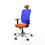 PIQUERAS Y CRESPO Silla de oficina Motilla Naranja y Azul