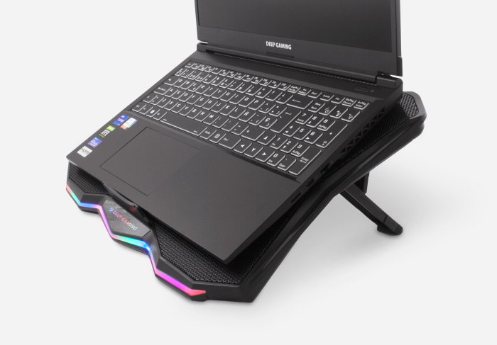 Deep Gaming Soporte Base Refrigeración Portátil RBW-17 con Ventilador 175mm, LED Rainbow, 7 Posiciones, Hub USB, Compatible hasta 17.3 Pulgadas Deep Gaming Soporte Base Refrigeración Portátil RBW-17 con Ventilador 175mm, LED Rainbow, 7 Posiciones, Hub USB, Compatible hasta 17.3 Pulgadas