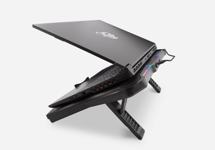 Deep Gaming Soporte Base Refrigeración Portátil RBW-17 con Ventilador 175mm, LED Rainbow, 7 Posiciones, Hub USB, Compatible hasta 17.3 Pulgadas Deep Gaming Soporte Base Refrigeración Portátil RBW-17 con Ventilador 175mm, LED Rainbow, 7 Posiciones, Hub USB, Compatible hasta 17.3 Pulgadas