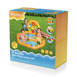 Bestway Piscina Hinchable Infantil Abejas con Bolas 127x119x61 cm