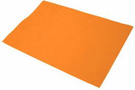 PRYSE Pack de 10 planchas de fieltro naranja 40x60 cm