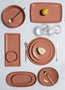 Hermia NON0039 Juego de Cuencos para Aperitivos, Cerámica, Color Somon, 4 Piezas