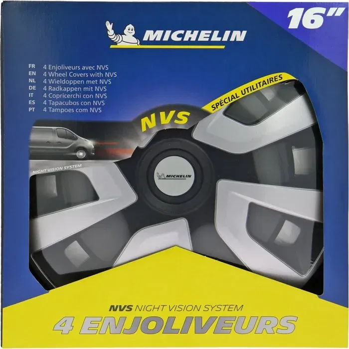 Michelin Juego de Adornos de 4 Ruedas 16" Utilidad Especial NVS en ABS Bicolor