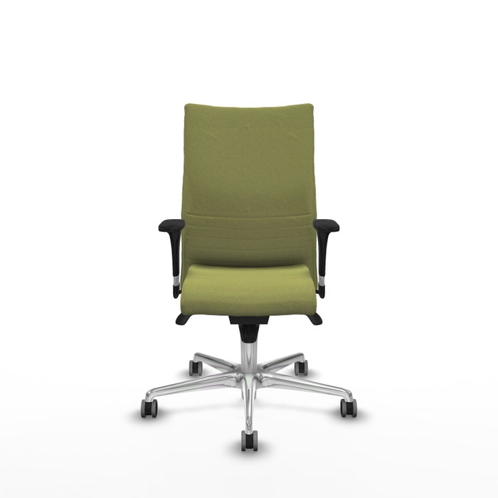 PIQUERAS Y CRESPO Silla Albacete Confidente Verde Oliva con Mecanismo Sincro y Base de Aluminio PIQUERAS Y CRESPO Silla Albacete Confidente Verde Oliva con Mecanismo Sincro y Base de Aluminio