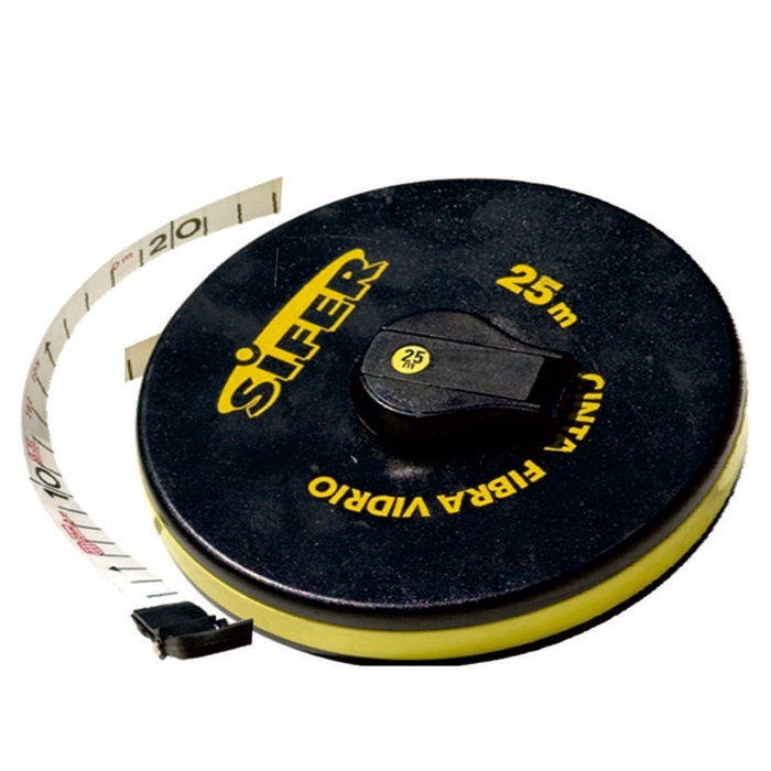 SIFER Cinta métrica de fibra de vidrio 30 m x 15 mm SIFER Cinta métrica de fibra de vidrio 30 m x 15 mm