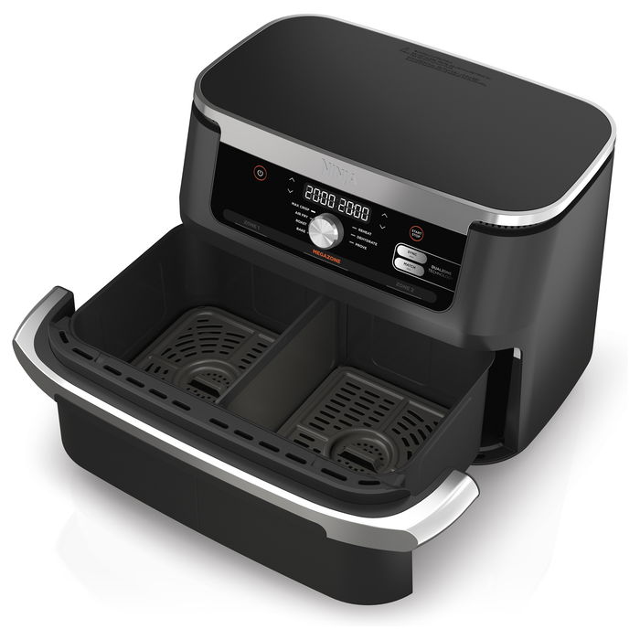 Ninja AF500EU Freidora de Aire Caliente Doble 10.4L para 8 personas