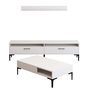 Hanah Home Conjunto Muebles Salón Istanbul Blanco Elegancia Moderna