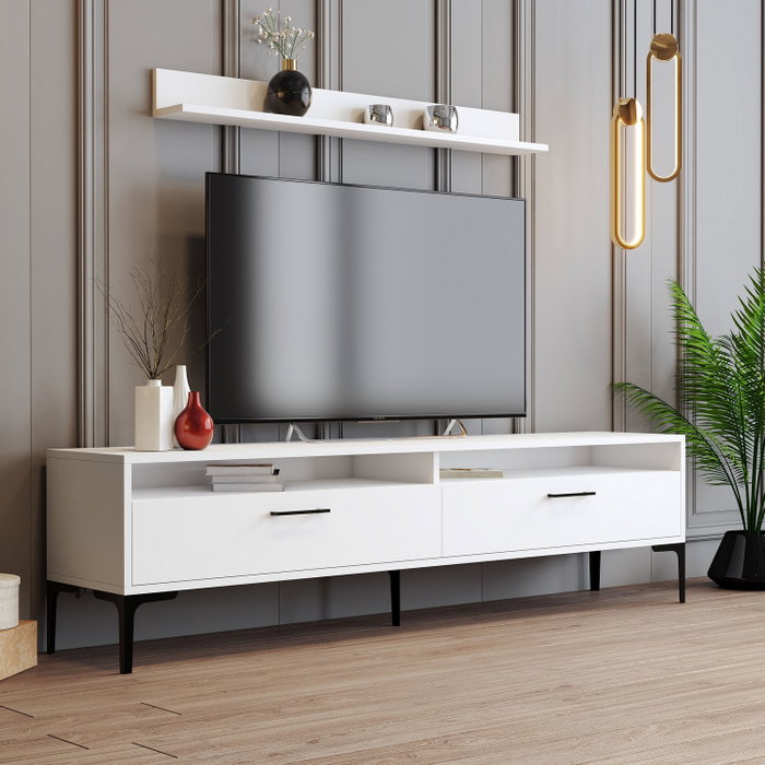 Hanah Home Conjunto Muebles Salón Istanbul Blanco Elegancia Moderna