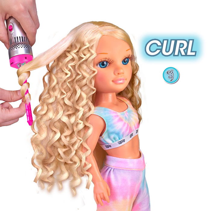 Famosa Nancy Air Styler Muñeca Nac73000 Crea Infinidad de Peinados con Herramienta de Belleza Incluida