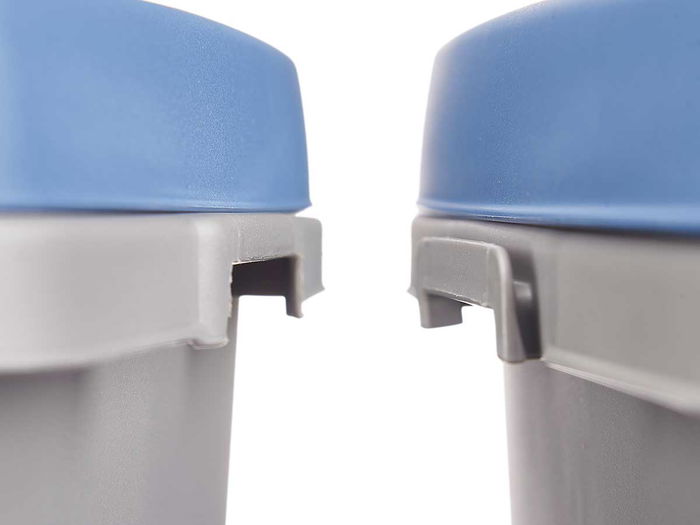 Stefanplast Papelera con Sujeción de Bolsa 25L Azul Plástico 24x51x39 cm (Set de 6)