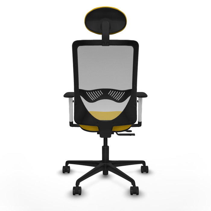 PIQUERAS Y CRESPO Silla de oficina Zulema con mecanismo Sincro/Traslack, Amarillo y Gris