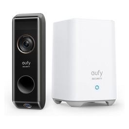 EUFY T8213G11 Video Doorbell Dual - Timbre Inteligente con Cámara Doble, Negro, Resolución 2560 x 1920