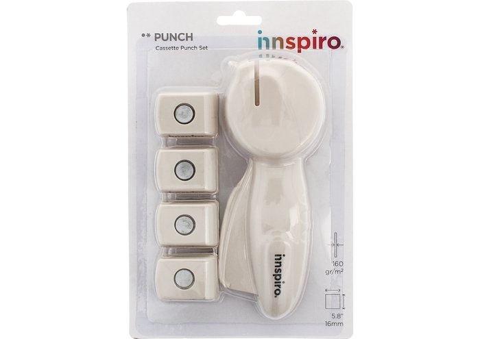 Innspiro Set troqueladora Cassette Punch con 4 cartuchos infantil 16mm