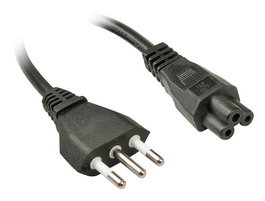 Lindy Cable de Corriente para Notebooks, 2m, Uso Profesional y Privado