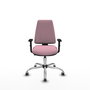 PIQUERAS Y CRESPO Silla de oficina Elche Rosa con Brazos 1D