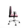 PIQUERAS Y CRESPO Silla de oficina Elche Rosa con Brazos 1D