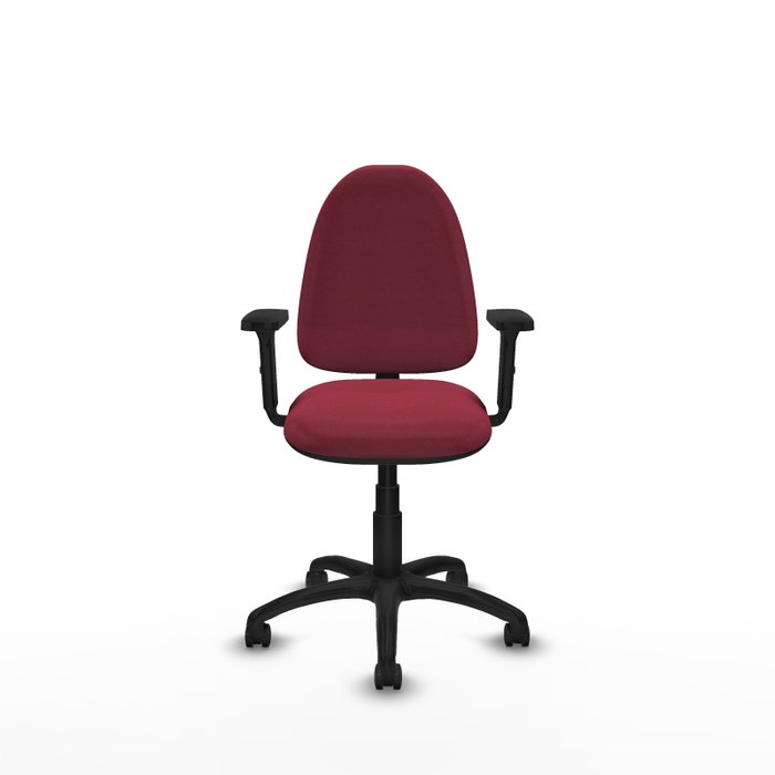 PIQUERAS Y CRESPO Silla de oficina Aýna color Granate con Brazos 2D PIQUERAS Y CRESPO Silla de oficina Aýna color Granate con Brazos 2D