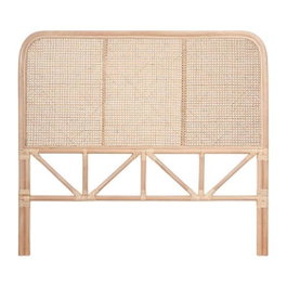 DKD Home Decor Cabecero de Cama de Balines en Ratán Natural, Dimensiones 176 x 126 x 4 cm