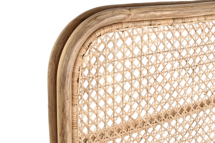 DKD Home Decor Cabecero de Cama de Balines en Ratán Natural, Dimensiones 176 x 126 x 4 cm