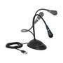 DeLOCK 65871 Micrófono USB con cuello de cisne y base de soporte