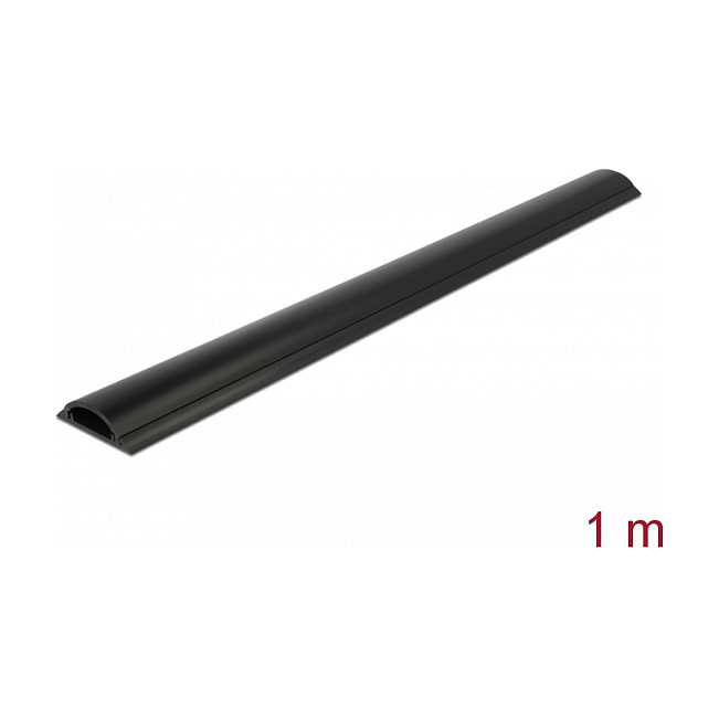DeLOCK Conducto de cables autoadhesivo 50 x 12 mm - 1 m negro