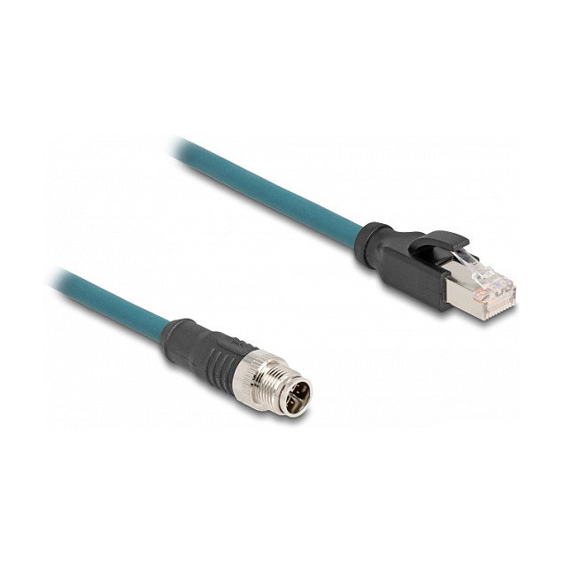 DeLOCK Cable adaptador M12 codificación X 8 pin a RJ45 50 cm
