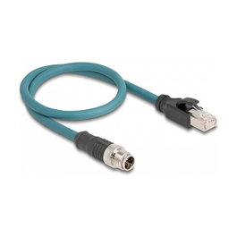 DeLOCK Cable adaptador M12 codificación X 8 pin a RJ45 50 cm