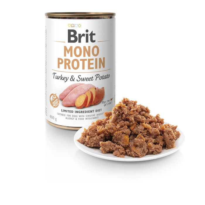 Brit Mono Protein Pavo y Boniato 6x400g