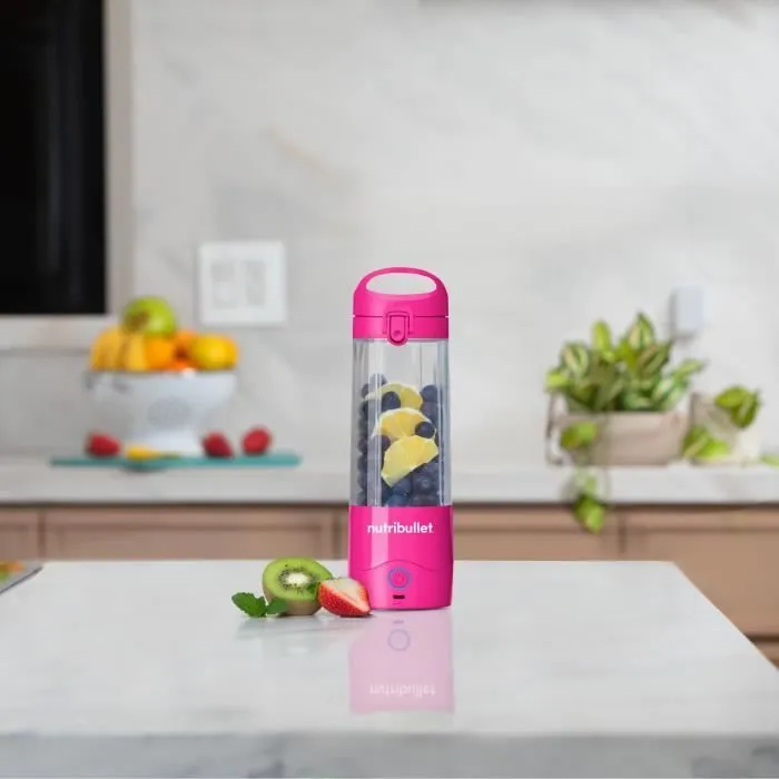 Nutribullet Licuadora Portátil NBP003MA 70W 0.475L Rosa con 1 Botella Incluida