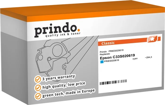 Prindo Cartucho de tinta cian PRIES020619 Classic 294,3ml Prindo Cartucho de tinta cian PRIES020619 Classic 294,3ml