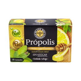 BLACK BEE Caramelos de Própolis con Sabor a Miel y Limón, Pack de 18 Unidades