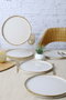 Hermia X00018268 Juego de Platos de Servicio, Gres Cerámico, Blanco, 27 cm (6 Piezas)