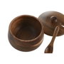 DKD Home Decor Azucarero de Acacia Natural 9,5x9,5x7,5 cm