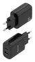 Aisens Cargador GaN 30W con USB-C PD 3.0 y USB-A QC 3.0, Negro A110-0924