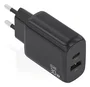 Aisens Cargador GaN 30W con USB-C PD 3.0 y USB-A QC 3.0, Negro A110-0924