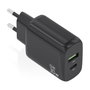 Aisens Cargador GaN 30W con USB-C PD 3.0 y USB-A QC 3.0, Negro A110-0924