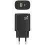 Aisens Cargador GaN 30W con USB-C PD 3.0 y USB-A QC 3.0, Negro A110-0924