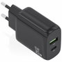 Aisens Cargador GaN 30W con USB-C PD 3.0 y USB-A QC 3.0, Negro A110-0924