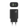 Aisens Cargador GaN 30W con USB-C PD 3.0 y USB-A QC 3.0, Negro A110-0924