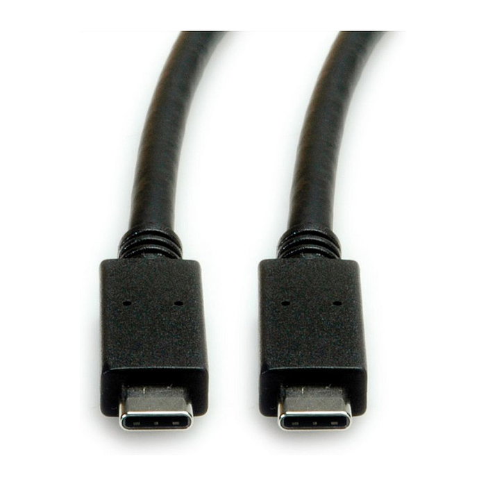 ROLINE Cable USB 3.2 Gen 2 C-C 10Gbit/s 100W Negro 0,5m ROLINE Cable USB 3.2 Gen 2 C-C 10Gbit/s 100W Negro 0,5m