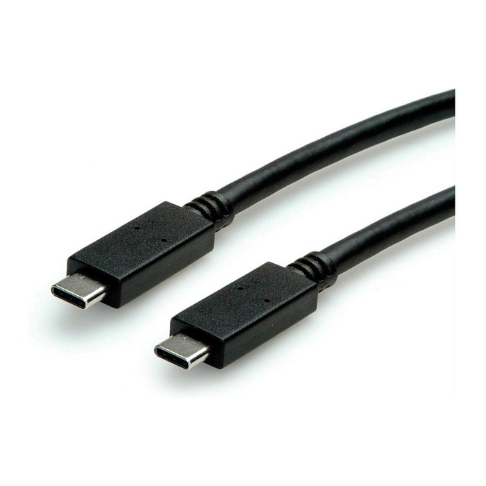 ROLINE Cable USB 3.2 Gen 2 C-C 10Gbit/s 100W Negro 0,5m ROLINE Cable USB 3.2 Gen 2 C-C 10Gbit/s 100W Negro 0,5m