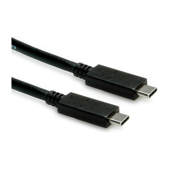 ROLINE Cable USB 3.2 Gen 2 C-C 10Gbit/s 100W Negro 0,5m ROLINE Cable USB 3.2 Gen 2 C-C 10Gbit/s 100W Negro 0,5m