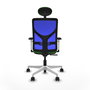 PIQUERAS Y CRESPO Silla de oficina Motilla con mecanismo Sincro, asiento Verde y respaldo Azul