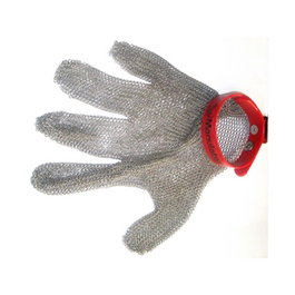 IFA Guante de Malla para Cocina en Acero Inoxidable, Talla Mediana, Color Rojo