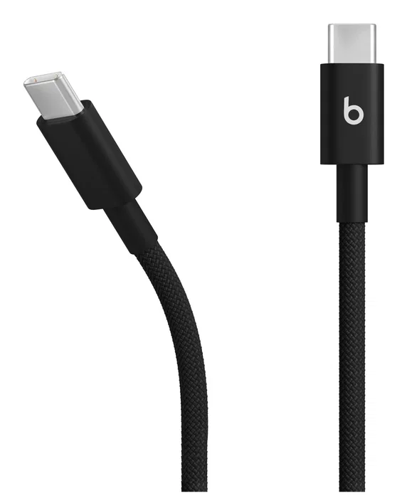 Beats Pack de 2 Cables de Carga Trenzados USB-C a USB-C (1,5 m, Negro, MDGC4ZM/A, USB 2.0, Carga Rápida 60W, Compatible con Apple iPhone/iPad/Mac/AirPods y Android)