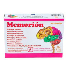DIS Memorion 30 Cápsulas, Fórmula con Ginkgo Biloba, Vitaminas y Minerales para el Mantenimiento de la Memoria