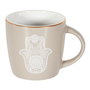 Home Deco Factory Mug 330 Ml Mano Fátima Ilustración Beige Blanco Dorado