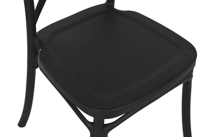 DKD Home Decor Silla Crossback Negra Apilable